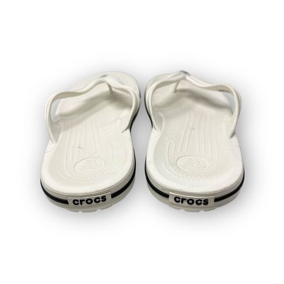 Crocs Crocband Flip Flops White Sandals Men’s Size 11 - Picture 6 of 10